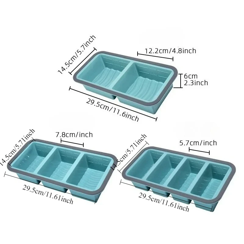Meal Prep Freezer - Silicone soepportie-vriesbakjes voor soep-ijsblokjes met deksel