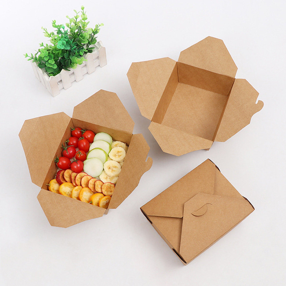 Meal Prep Delivery - 20 stuks kraftpapier maaltijdvoorbereidingscontainers 800ml milieuvriendelijke