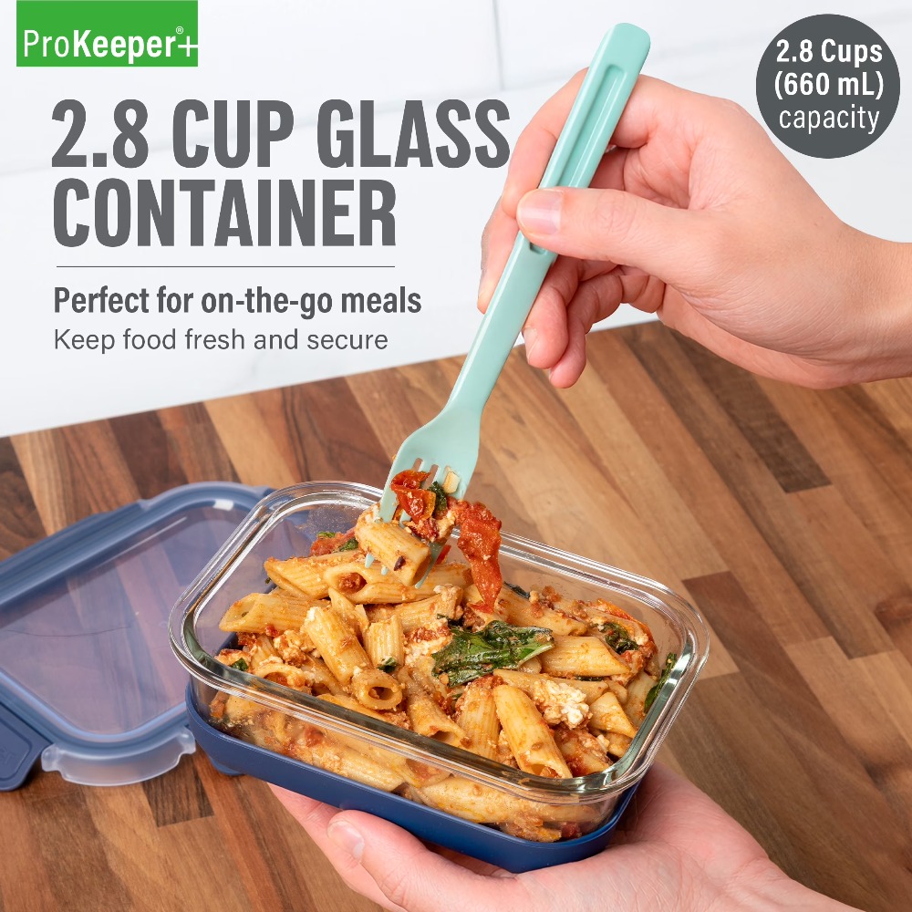 2,8-cup glazen voedselbewaarba - Meal Prep Freezer recensie en prijs