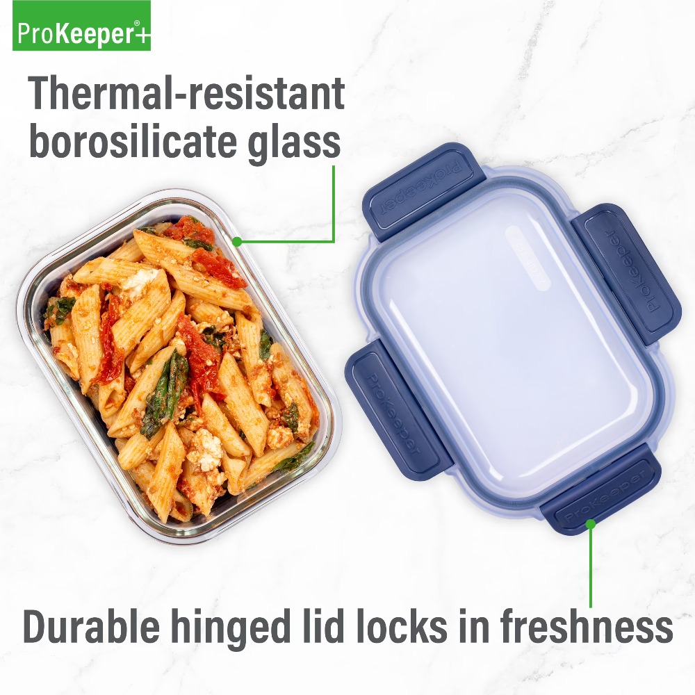 2,8-cup glazen voedselbewaarba - Meal Prep Freezer recensie en prijs