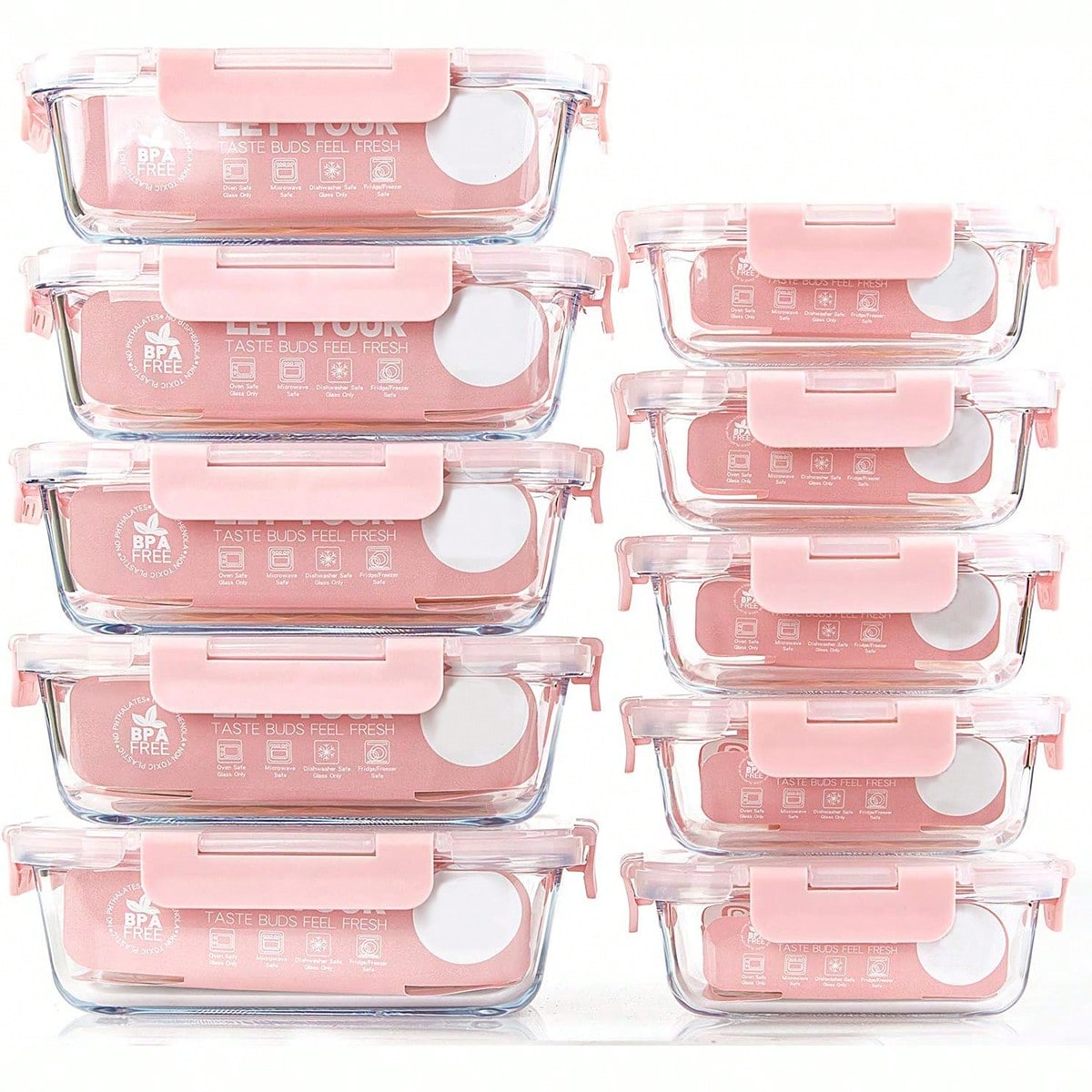 10-delige glazen voorraaddozen - Meal Prep Freezer recensie en prijs