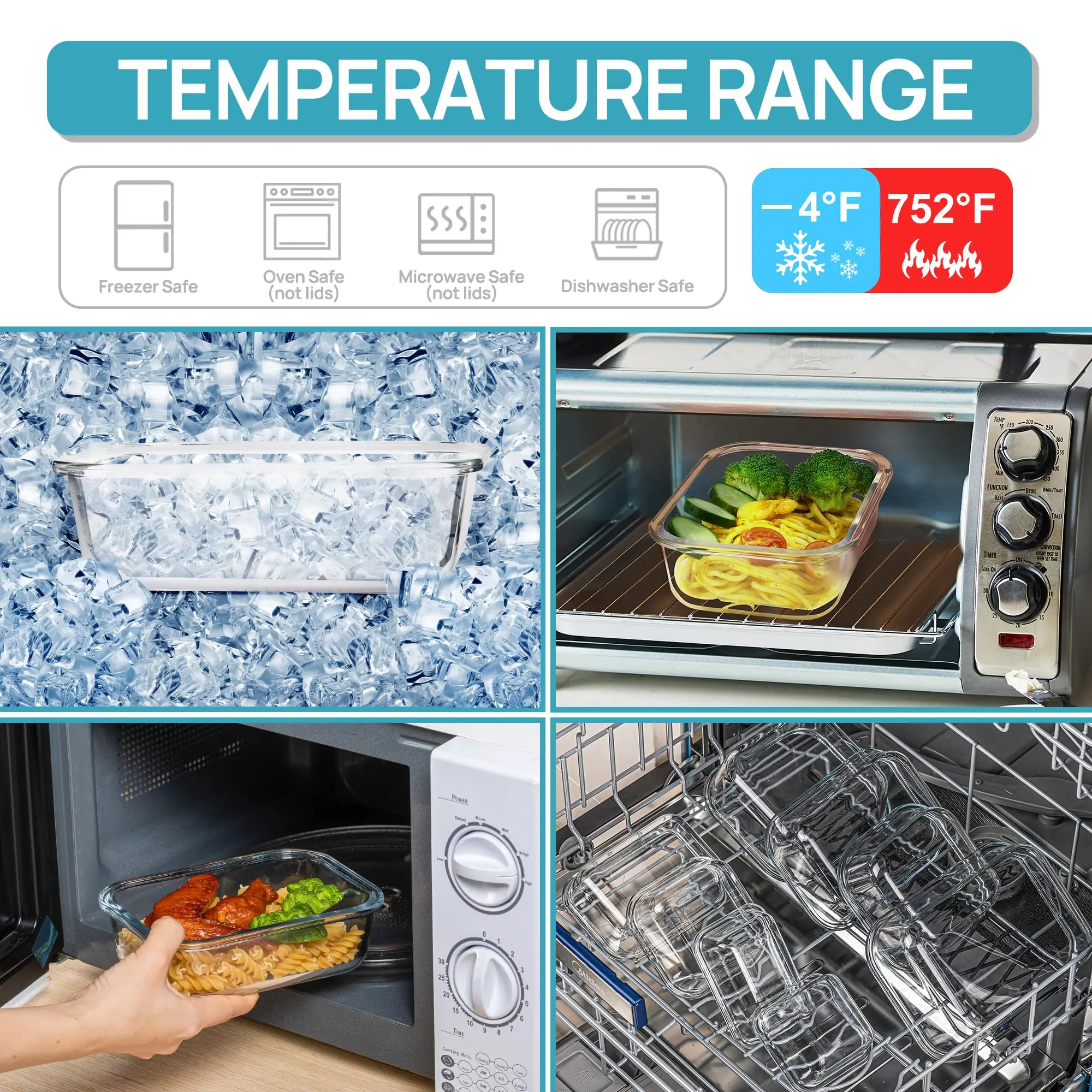 Glazen lunchbox Voedselopslagc - Meal Prep Freezer recensie en prijs