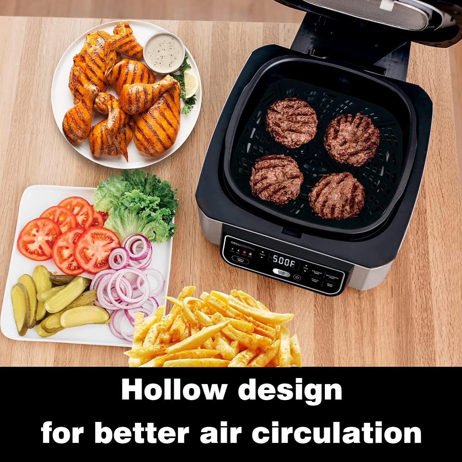 2-delige herbruikbare silicone - Ninja Air Fryer Af300 recensie en prijs