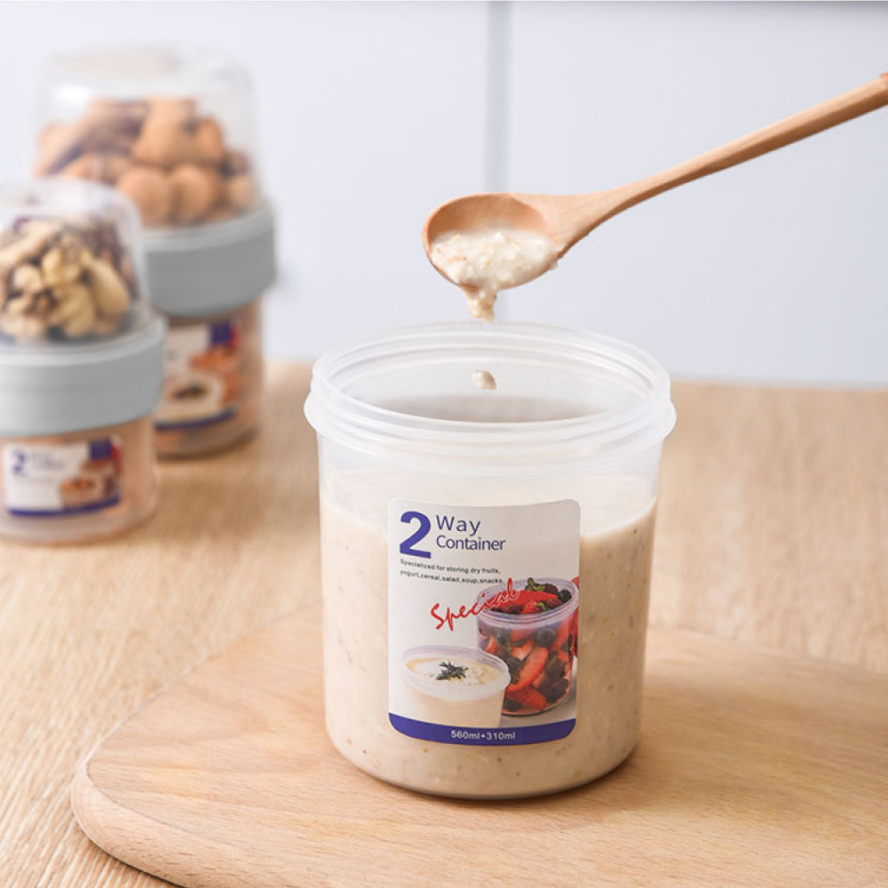 Dubbellaagse lekvrije voedselc - Meal Prep Organizer recensie en prijs